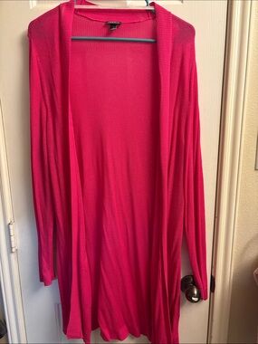 torrid Bright Pink Open-Front Long Cardigan